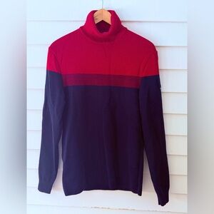 NWT Saint James L’Atelier France Blue Red Wool Sweater L